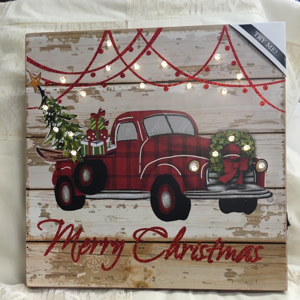 Lighted Merry Christmas sign
